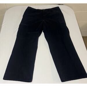Dickies Mens Black Chino Work Pants Size 36UL Regular Fit-Cargo Zipper Pockets